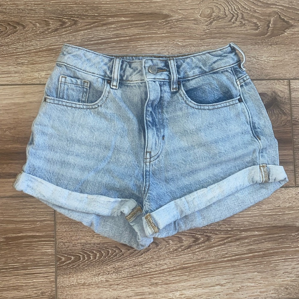 PacSun, 24, Blue, Mom Shorts, Denim, Zipper Fly